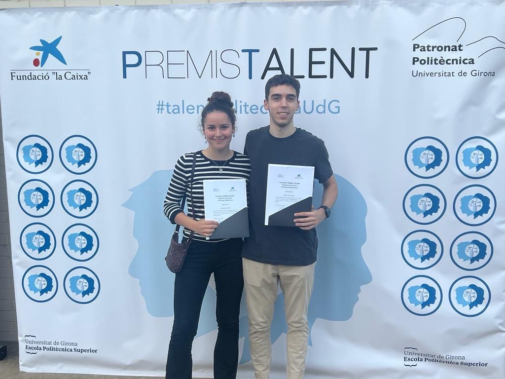 Avui a la presentació del curs 2022/23 de la UdGPolitècnica s’han entregat els premis talent als alumnes matriculats de 1r. 
L’institut de Celrà ha brillat amb dos alumnes premiats!!!
Enhorabona a n’en Miquel Palau i a la Gina Font!!!!
#talentpolitecnicaUdG 
#institutdecelra