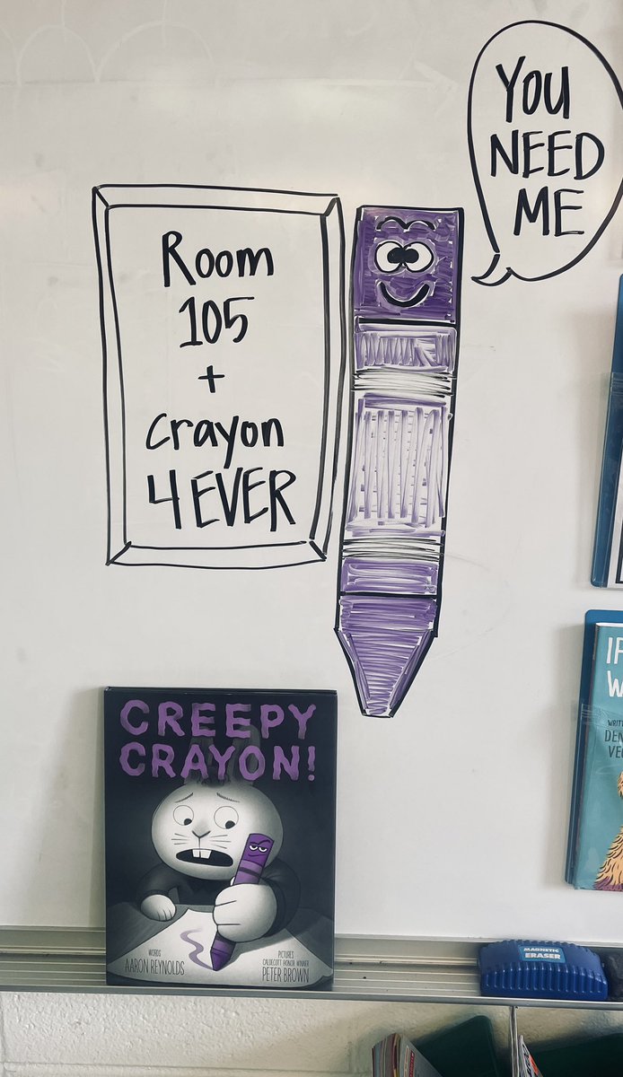 A creepy crayon visited our room today. @areynoldsbooks <a href="/ctlbulldogs/">Centennial School</a> #osd135