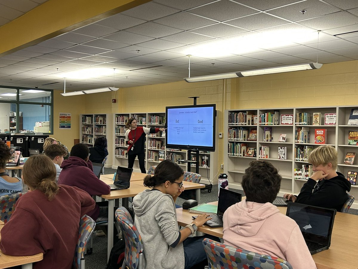 Kristen Cox (@kcoxscience) on Twitter photo Love coteaching with <a href="/librarianac/">Anna-Claire Bousquet</a> who is helping our students research for our 8th grade debate on Tap Water vs. Bottled Water. <a href="/eastcarymiddle/">East Cary Magnet Middle School</a> Love coteaching with <a href="/librarianac/">Anna-Claire Bousquet</a> who is helping our students research for our 8th grade debate on Tap Water vs. Bottled Water. <a href="/eastcarymiddle/">East Cary Magnet Middle School</a>