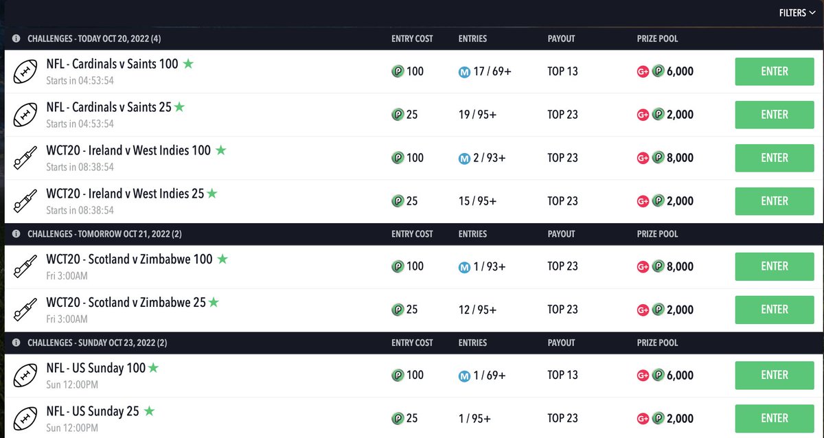 SeanPlayLobby's tweet photo. Head to the PlayLobby to get #NFL &amp; #T20WorldCup lineups in! There are a lot of guaranteed #crypto prize pools up for grabs! #fantasysports  🏈🏏

🔗 https://t.co/a0dnbVbF2w https://t.co/U8YjaJMyVa