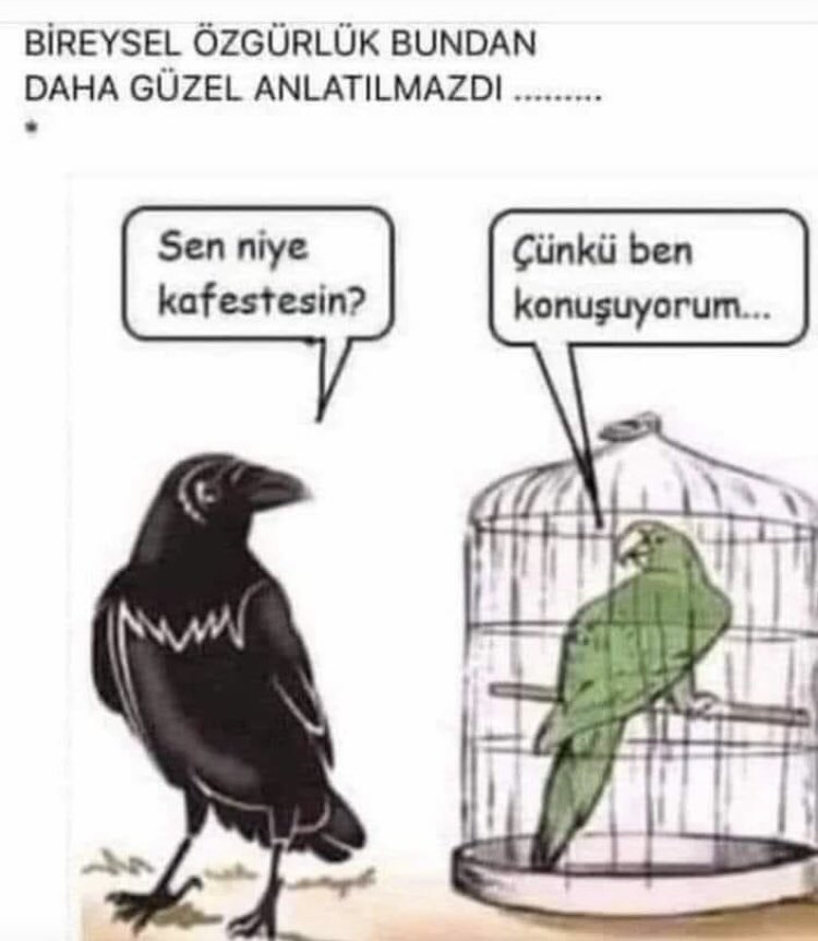 Düşünce özgürlüğü, düşünülenin ifade edilebildiği ölçüde vardır.