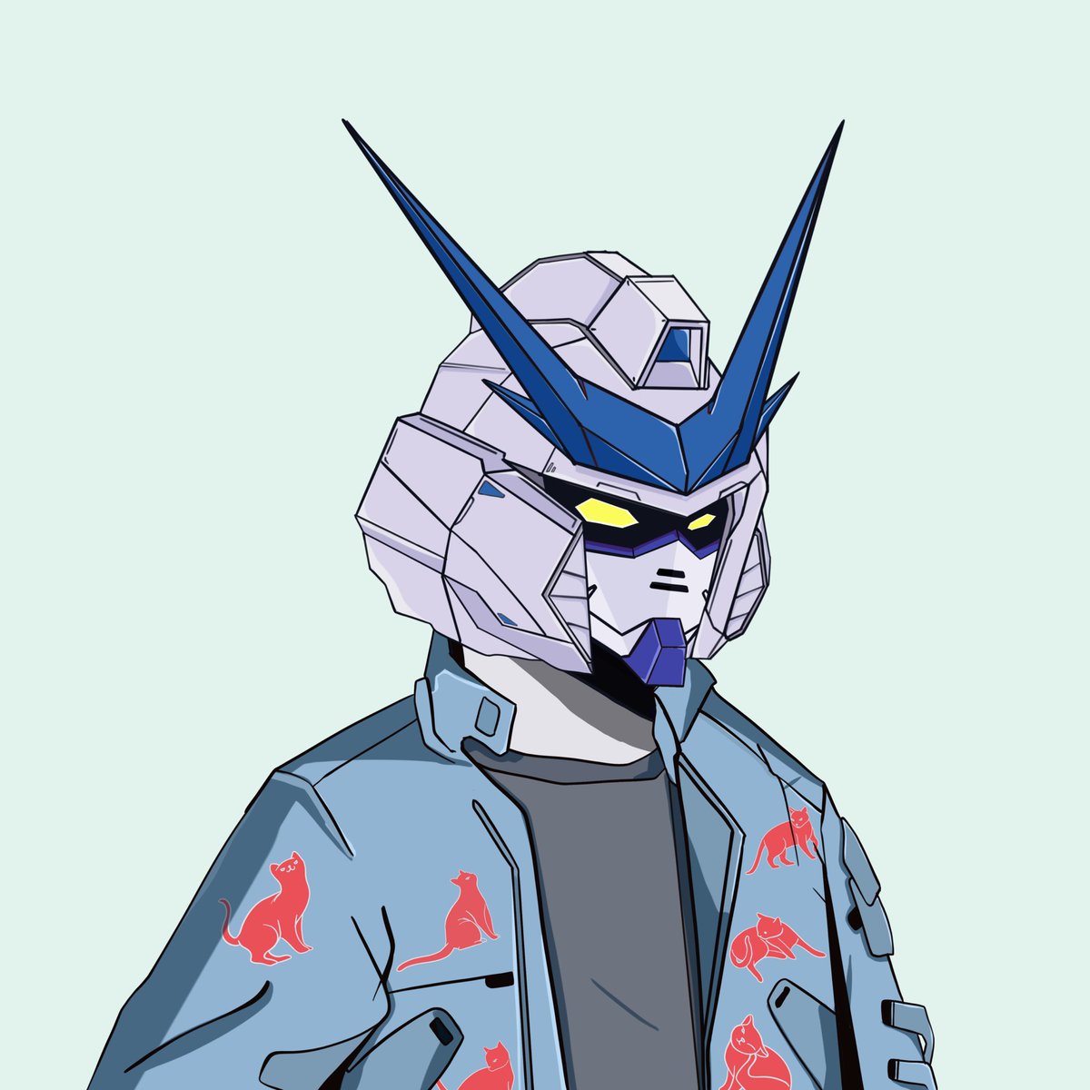 ljnft_'s tweet image. Gm cat jacket!