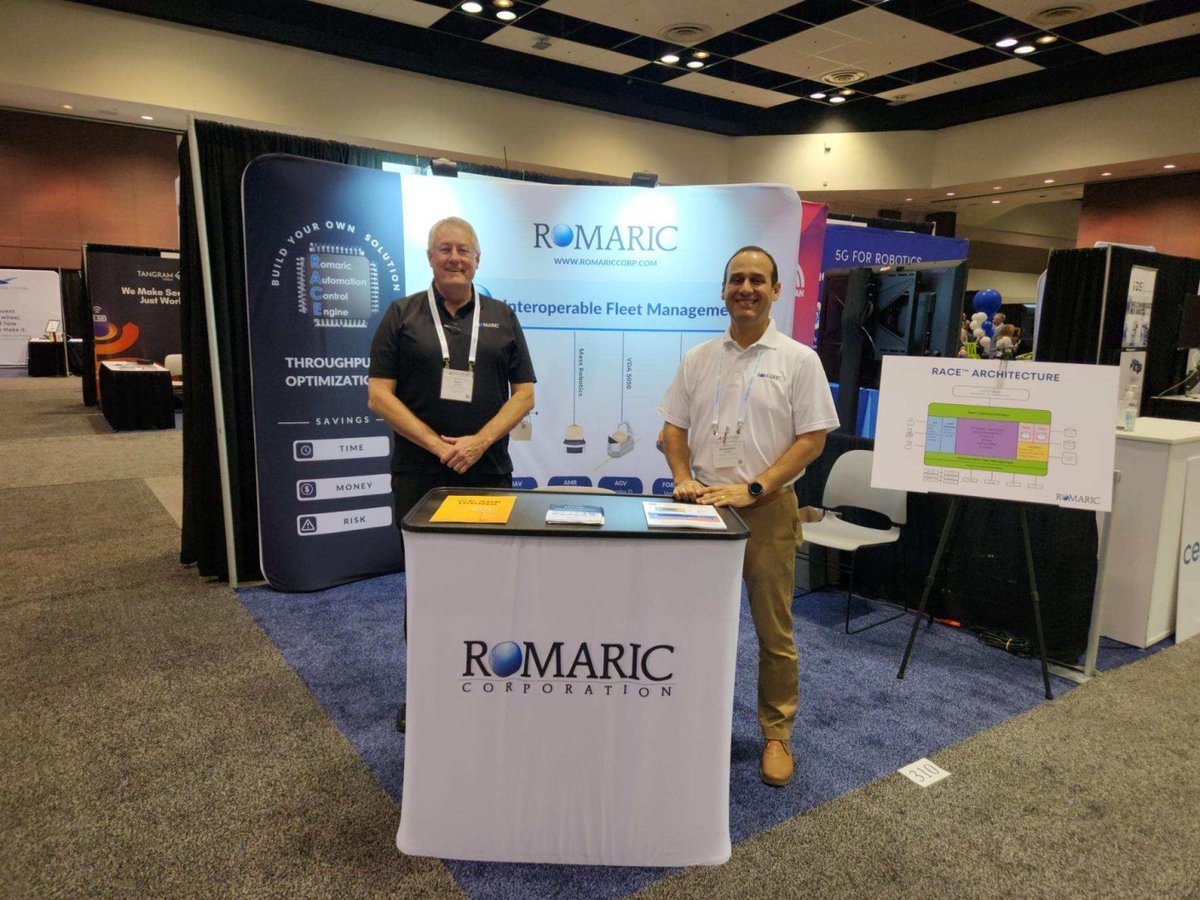 Romaric team at the RoboBusiness &amp; Field Robotics forum.
#robobusiness #interoperable #fleetmanagement