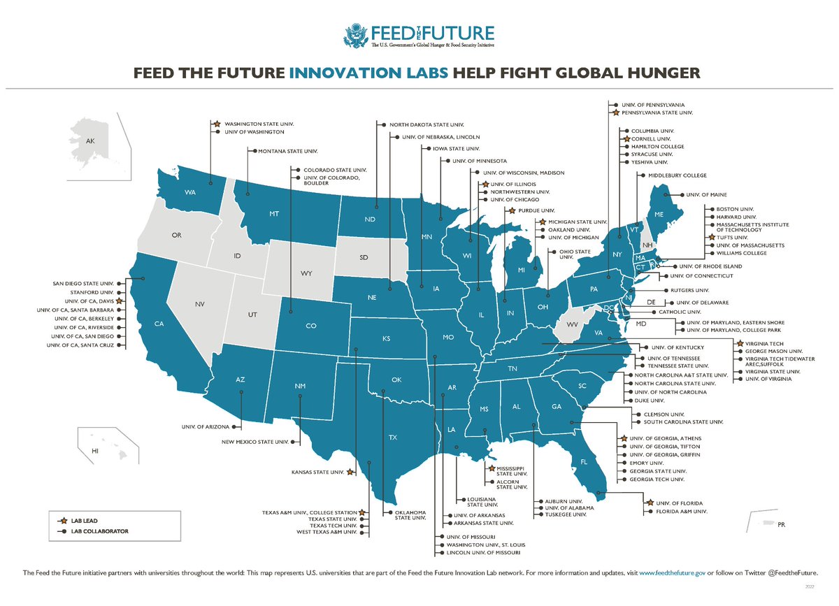 American & local researchers are developing climate-resilient seeds that will help boost agricultural productivity & and #FoodSecurity. For every $1 invested in @FeedtheFuture Innovation Labs where ingenuity happens, we generate $8+ in economic benefits. feedthefuture.gov/feed-the-futur…