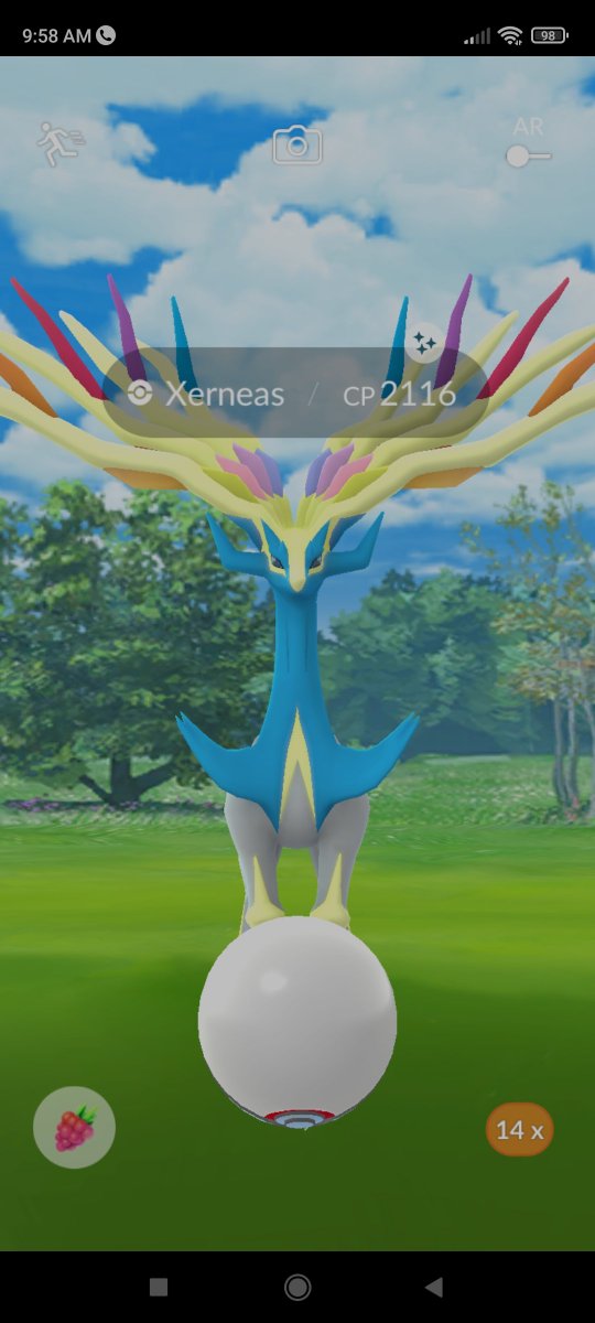 rocksourav89's tweet photo. Amazing 😍 Xerneas 😍 shiny ✨✨✨✨ again 🤩
Thank you #PokemonGO #ShinyPokemon #ShinyCheck 
#ShinyXerneas https://t.co/ghwfOUadTv