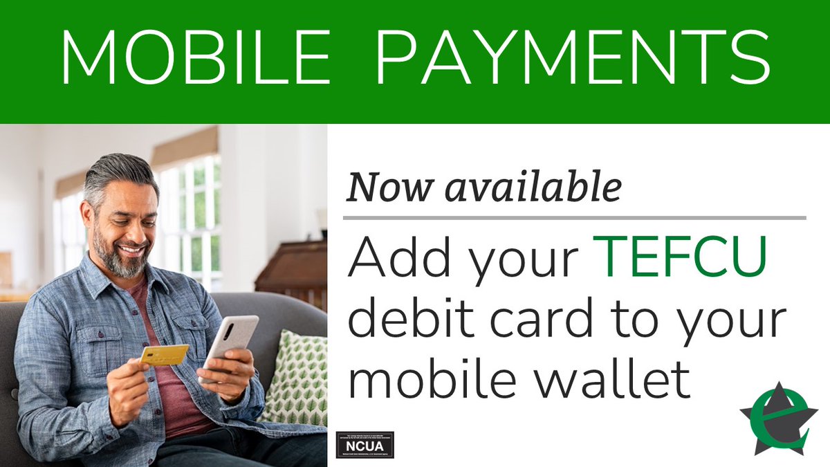 Now available...add your Texoma Educators debit card to your mobile wallet! texomaeducators.com/Announcements/…