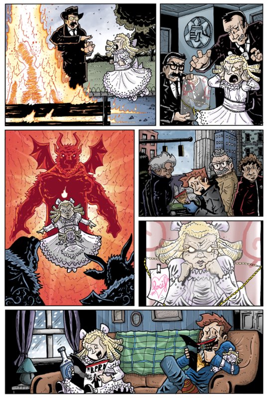 Matt @TheLetterhack Strackbein is the creator of the lucha libre graphic novel @ComicMilagro, a popular cartoonist for Leftist alt media and has also appeared in issues of Hellboy & BPRD. He drew the PSA below for the first issue of Stomped and is coming back for issue 4!