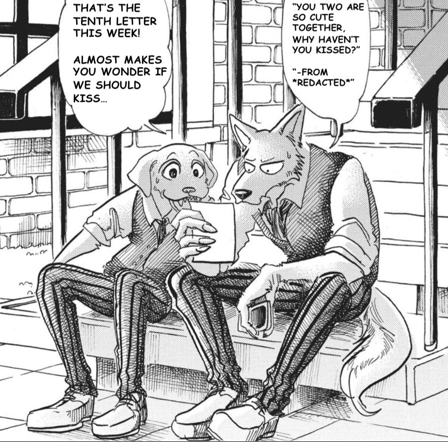 Sun87Rising87's tweet photo. I haven’t been writing them 🤞
#BEASTARS #beastarsmeme #beastarsedit #mangaedit #Jackgosi #Jack #Legosi https://t.co/L7dsa2xYcX