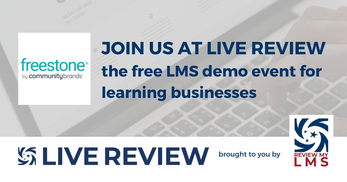 Join us and <a href="/FreestoneLms/">Freestone LMS by Community Brands</a> by <a href="/Comm_Brands/">Community Brands</a> next week at Live Review 2022! This is a free #LMS demo event focused specifically on platforms that are a good fit for organizations that sell adult education.Get the details and sign up here: 
bit.ly/3DfYZOk