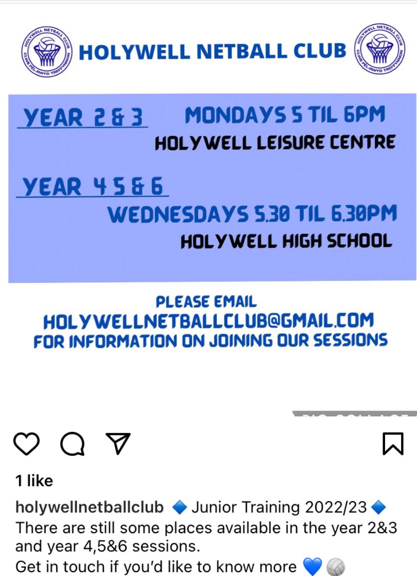 holywellnetball's tweet photo. Do you know a child in Year 2 &amp; 3? There are currently spaces on Mondays for boys &amp; girls - email for details 
PLEASE SHARE 💙🏐 https://t.co/TJuUDrVbfC