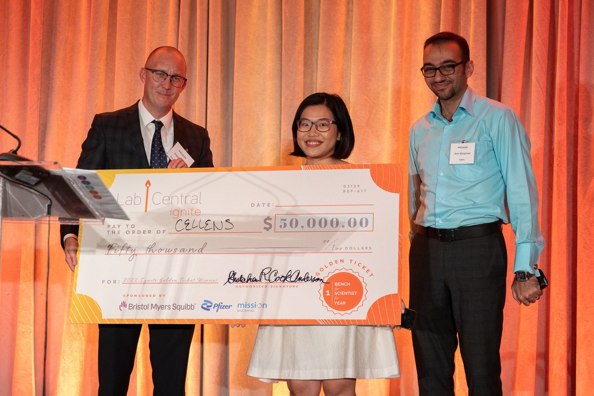 Congrats @CellensInc for winning at @IgniteLC Golden Ticket Pitch Event! cofounded by @JeanPham17, Cellens offers an accurate & noninvasive bladder cancer detection test suite to support physicians' decisions & improve patients' quality of life. Read: prnewswire.com/news-releases/…