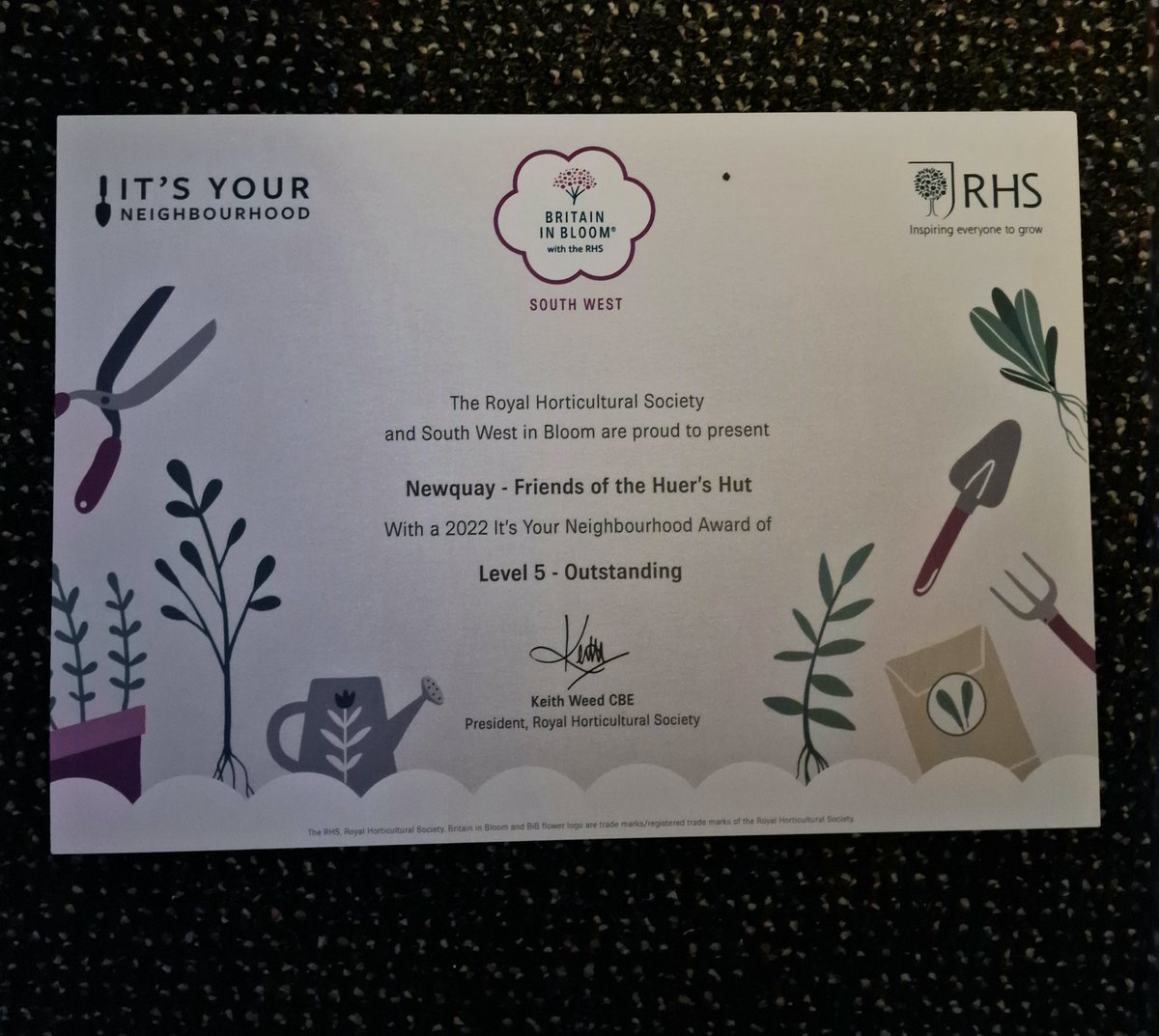 This is the Huer's Hut 8th consecutive year of having the Royal Horticulture Society 'In Your Neighborhood' award and we are very proud of our community whom help keep our iconic building alive. 😁 <a href="/NewquayCouncil/">Newquay Town Council</a> #huershut #newquay #cornwall