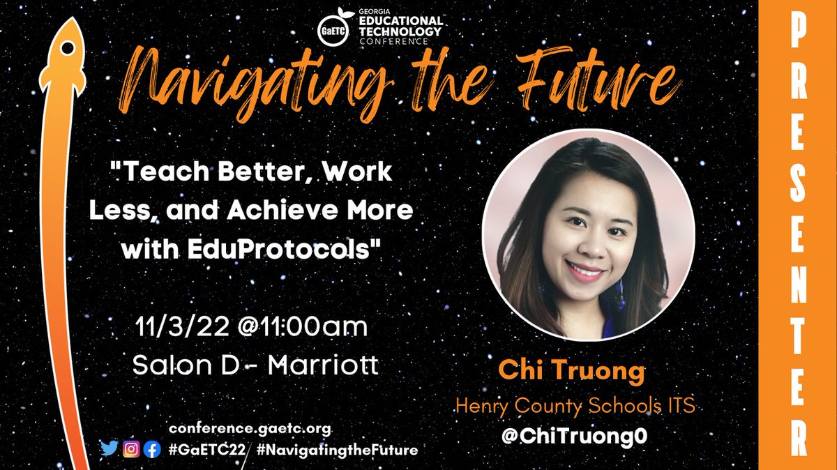 ๐ฒ๐๐ ๐๐๐๐๐๐ (@chitruong0) on Twitter photo Who's excited about the Georgia Educational Technology Conference in November? Me! โ Come and learn about different @EduProtocols to help you work less and achieve more. Can't wait to see you there! #NavigatingtheFuture #GaETC22 <a href="/GaETConf/">Georgia Educational Technology Conference</a> Who's excited about the Georgia Educational Technology Conference in November? Me! โ Come and learn about different @EduProtocols to help you work less and achieve more. Can't wait to see you there! #NavigatingtheFuture #GaETC22 <a href="/GaETConf/">Georgia Educational Technology Conference</a>