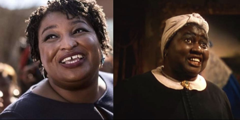 nikkithagod's tweet photo. Stacey Abrams caping for everybody’s best interest except for Foundational Black Americans https://t.co/enXtHO7uT9