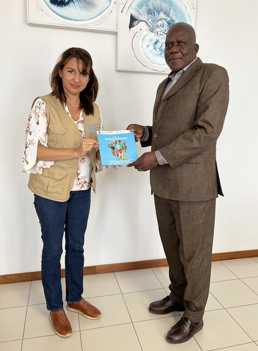 Hoje a Representante da @FAOAngola e sua equipa foram recebidas pelo Vice Governador do Cunene que amanhã acolherá o acto central das celebrações do #DiaMundialDaAlimentação na Escola de Campo #ECA Chitaka Otchana Tchehupilo na Cahama.