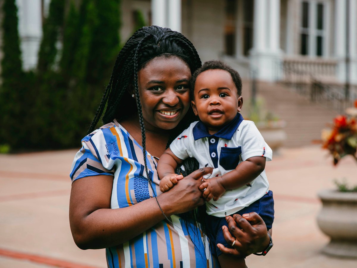 Earning a PhD is hard work, and so is being a new parent. The mathematics ed dept. has established a monthly stipend for students who are balancing doctoral studies &amp; parenthood. Learn how it helped Faustina Anakwah Baah, pictured with her son, Darius: mizzou.us/MathEdStipend