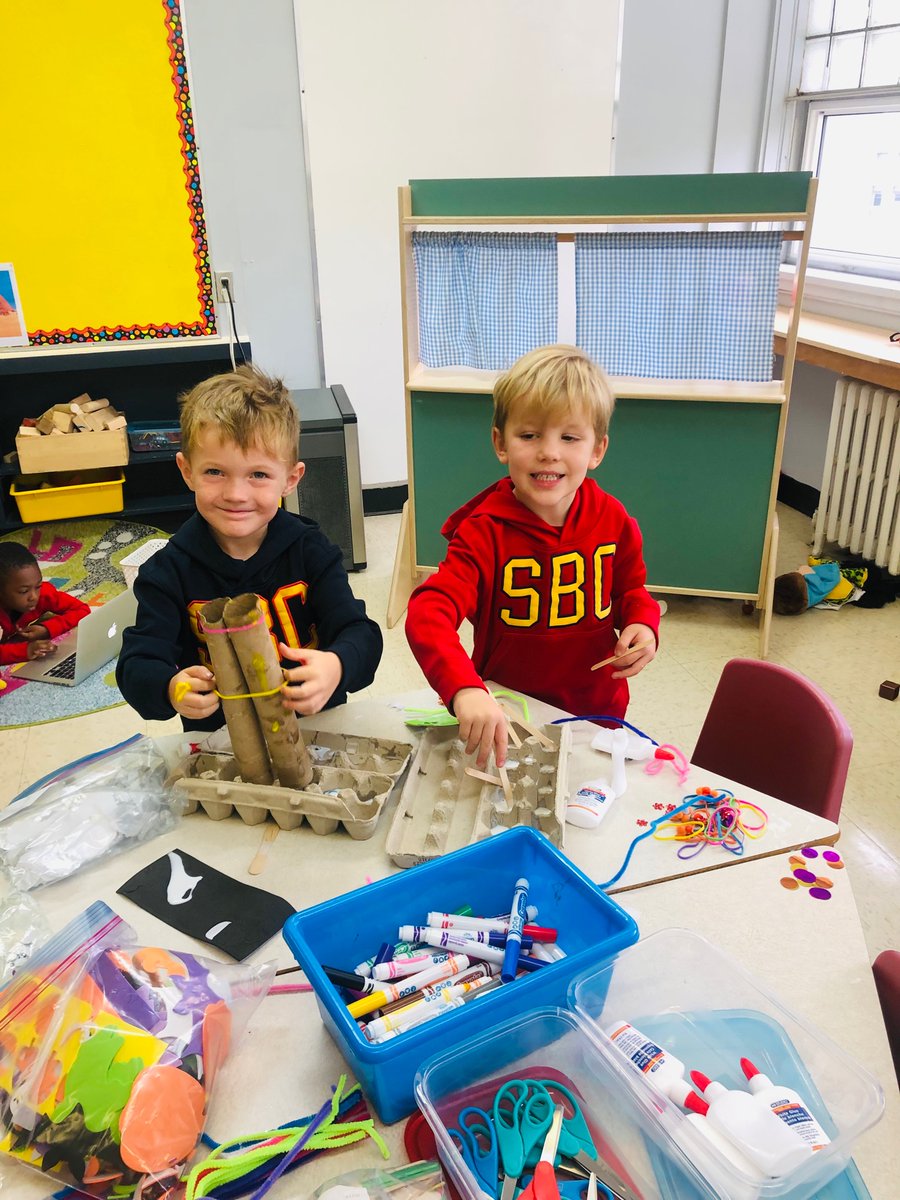 During choice time today students had the option to use a variety of materials to make a “Monster’s Monster” prompted by a book that we read together <a href="/StBonaventures/">St. Bon's 🇨🇦</a>