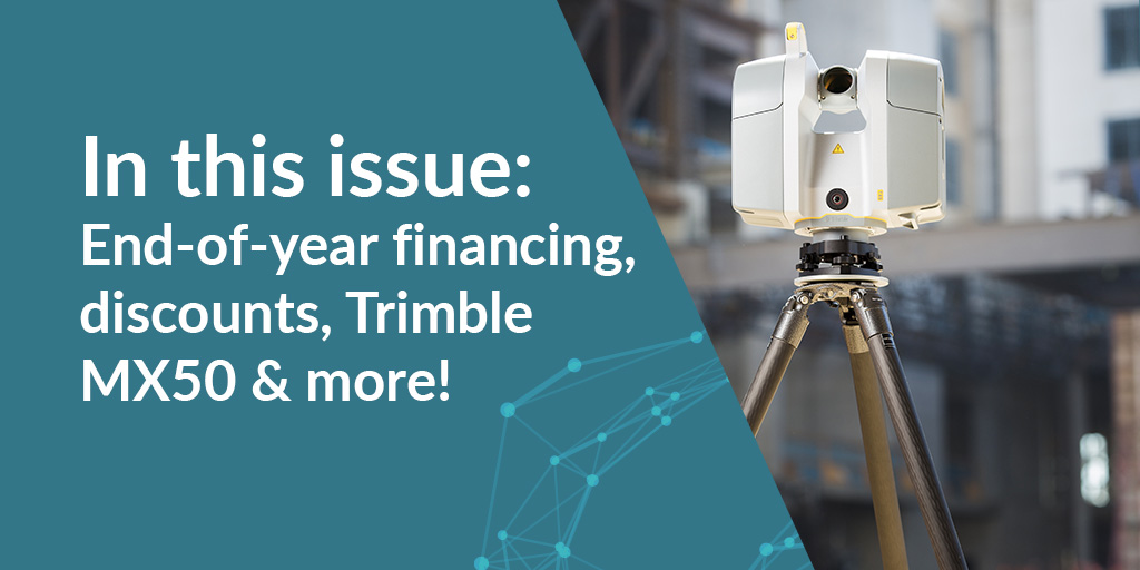 Read the newest issue of CSDS On Point for our latest updates:

☑️ End-of-year tax savings
☑️ Used equipment blowout
☑️ Printer offers
☑️ California-Nevada AWWA annual conference
☑️ The new Trimble X12
☑️ Get your tickets for Trimble Dimensions+

 hubs.li/Q01qkj4b0
