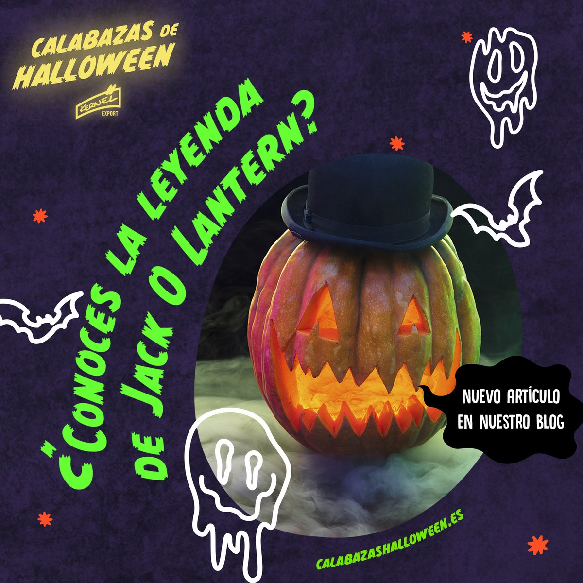 🎃 ¡NUEVO POST! 🎃 ¿Conoces el origen de las Calabazas de Halloween? ¿Sabes quién es Jack O Lantern? Si la respuesta es no, ¡Este artículo te interesa! 👉 bit.ly/kernel-leyenda… 🔥