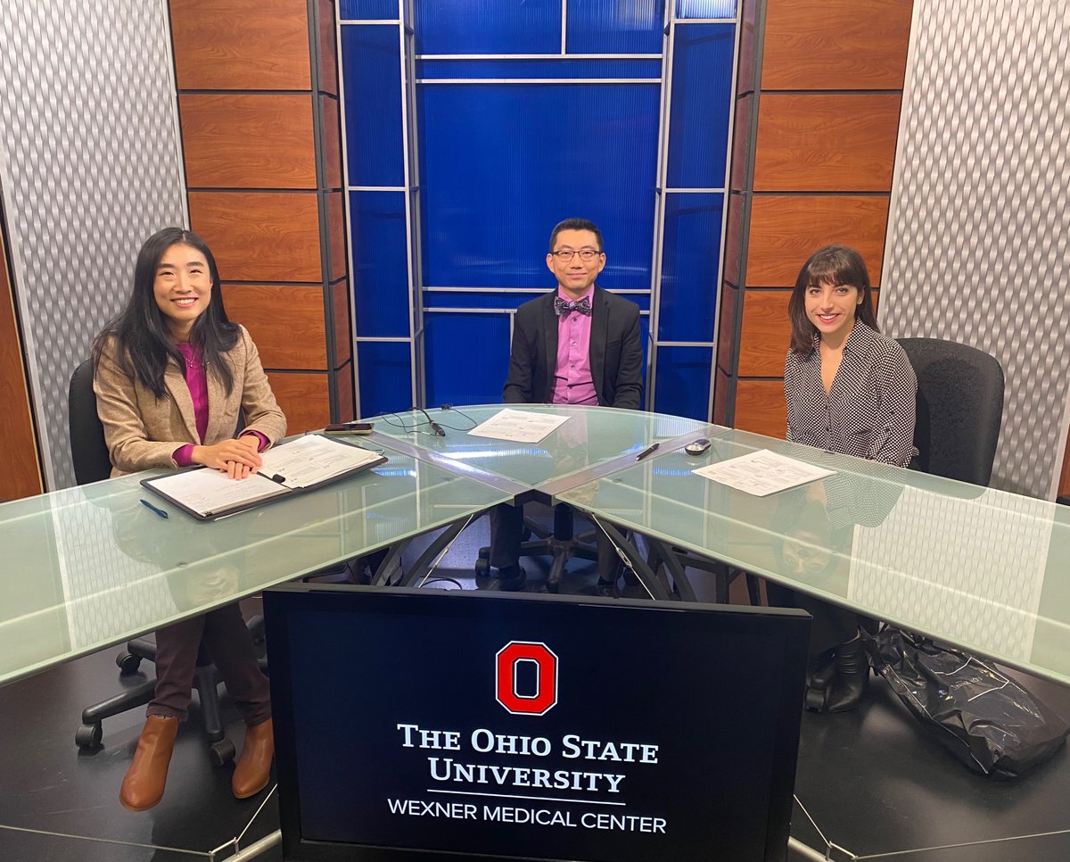 I got to check out the new <a href="/WOSU/">WOSU Public Media</a> studio this morning as we recorded for #OSUMedNet21! Dr. Johns &amp; I talked with <a href="/DrJJMao/">Jing-Jing Mao, MD, FACP, FAAP</a> about psychiatric &amp; behavioral health management in chronic disease - stay tuned for the webcast to air next week! 🧠 <a href="/OSUWexMed/">The Ohio State University Wexner Medical Center</a>
