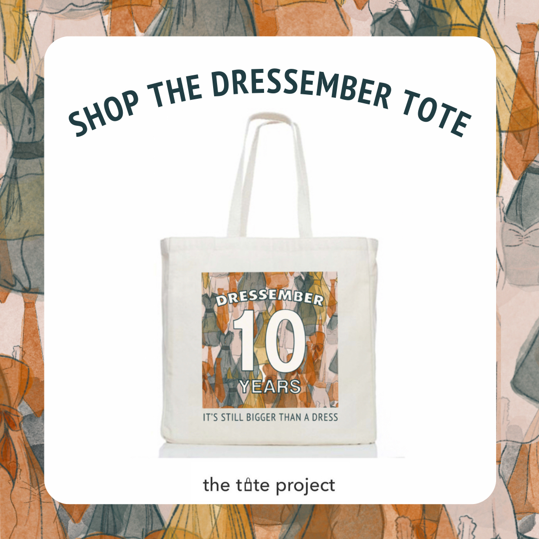 Dressember™ (@dressember) on Twitter photo NEW MERCH ALERT! This limited edition 10th Anniversary tote bag was made in collaboration with <a href="/TheToteProject/">The Tote Project</a>—they're donating 25% of sales from this tote to Dressember (!!) and these collabs have sold out quickly in the past so get yours ASAP: bit.ly/3CSlYgY NEW MERCH ALERT! This limited edition 10th Anniversary tote bag was made in collaboration with <a href="/TheToteProject/">The Tote Project</a>—they're donating 25% of sales from this tote to Dressember (!!) and these collabs have sold out quickly in the past so get yours ASAP: bit.ly/3CSlYgY