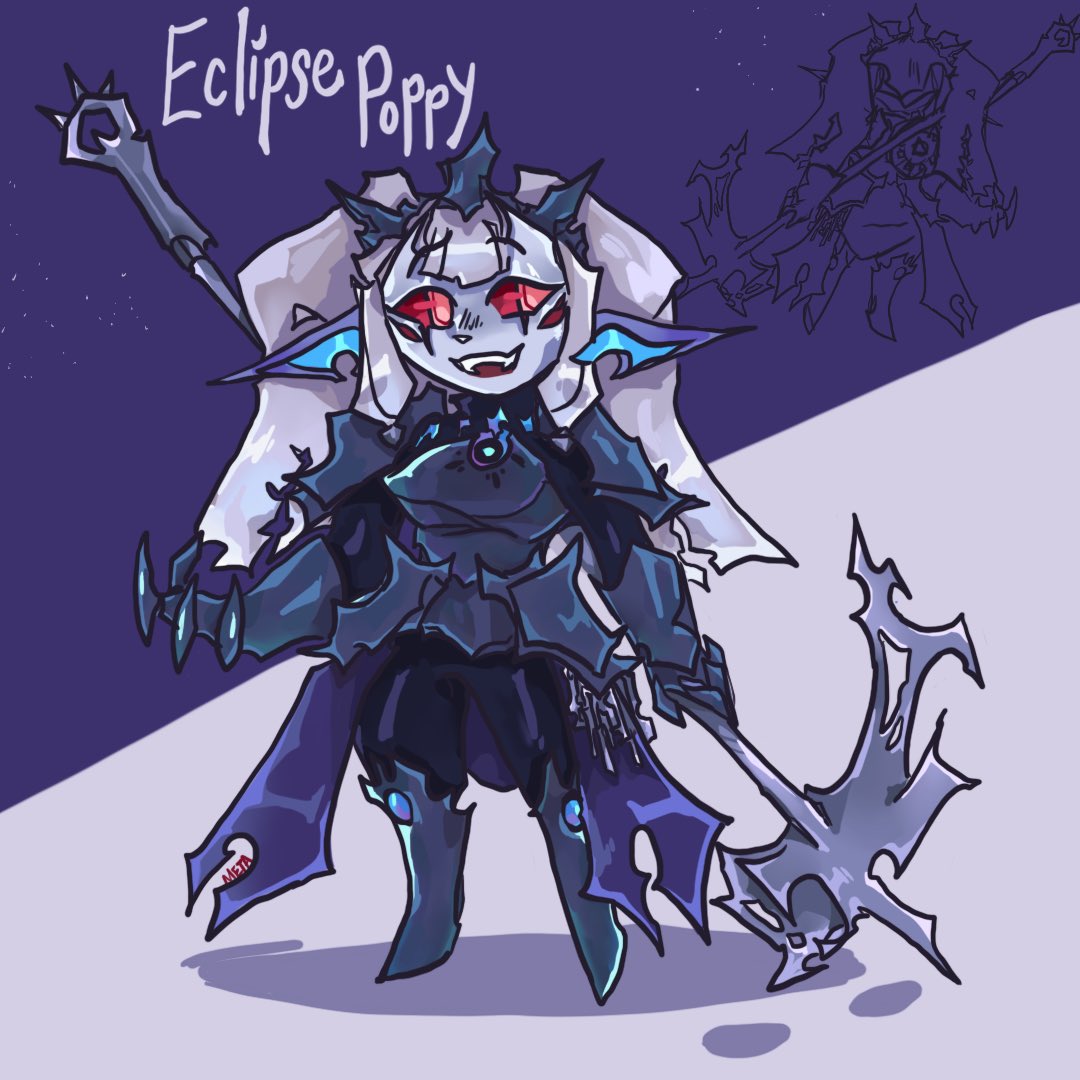 metalichotchoco's tweet photo. Eclipse poppy I did awhile back for #skintober2022 
She was once an elderwood that had admired the knight order from afar but soon joined the ranks,entrusted to protect a sacred key with her life.
#skintober #leagueoflegendsart #artoflegends  #poppy #Conceptober2022 #yordle https://t.co/hb49E37Sh6