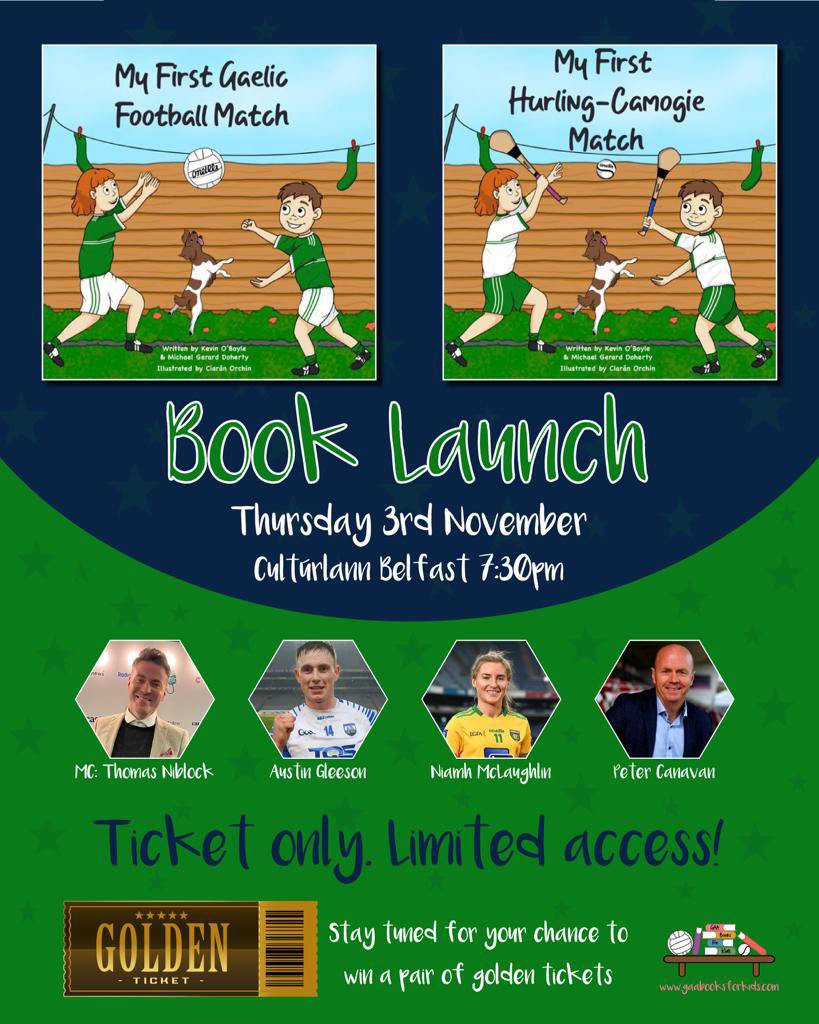 🚀OFFICIAL LAUNCH🚀 UNBELIEVEABLE LINEUP 🤩🥳📚 🗓Thursday 3rd Nov 2022 🏫@Culturlann ⏰7.30pm 🎤MC = @thomasniblock 😎Guests = Peter Canavan @NiamhMcL08 @AussieGleeson 🎟Strictly Ticket ONLY 👀Fill form below to enter TICKET GIVEAWAY COMPETITION forms.office.com/r/sgeaJv3Pw9