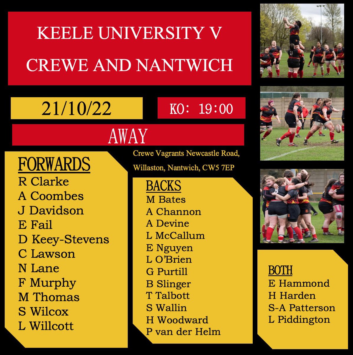 Keele Womens Rugby (@keelewomenrugby) on Twitter photo 