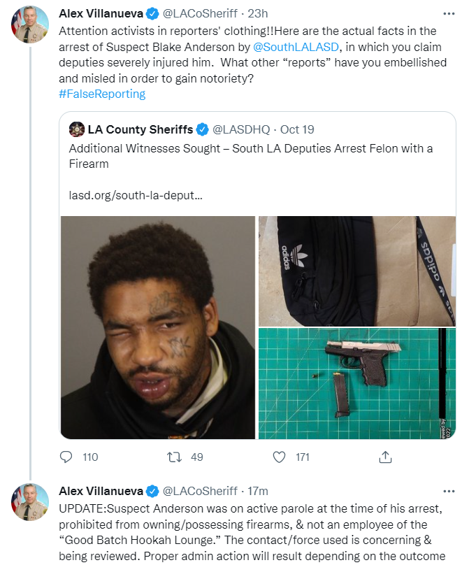 kevrector's tweet photo. From media blaming and "#FalseReporting" to "the contact/force used is concerning" in less than 24 hours... https://t.co/WmL4zejmat