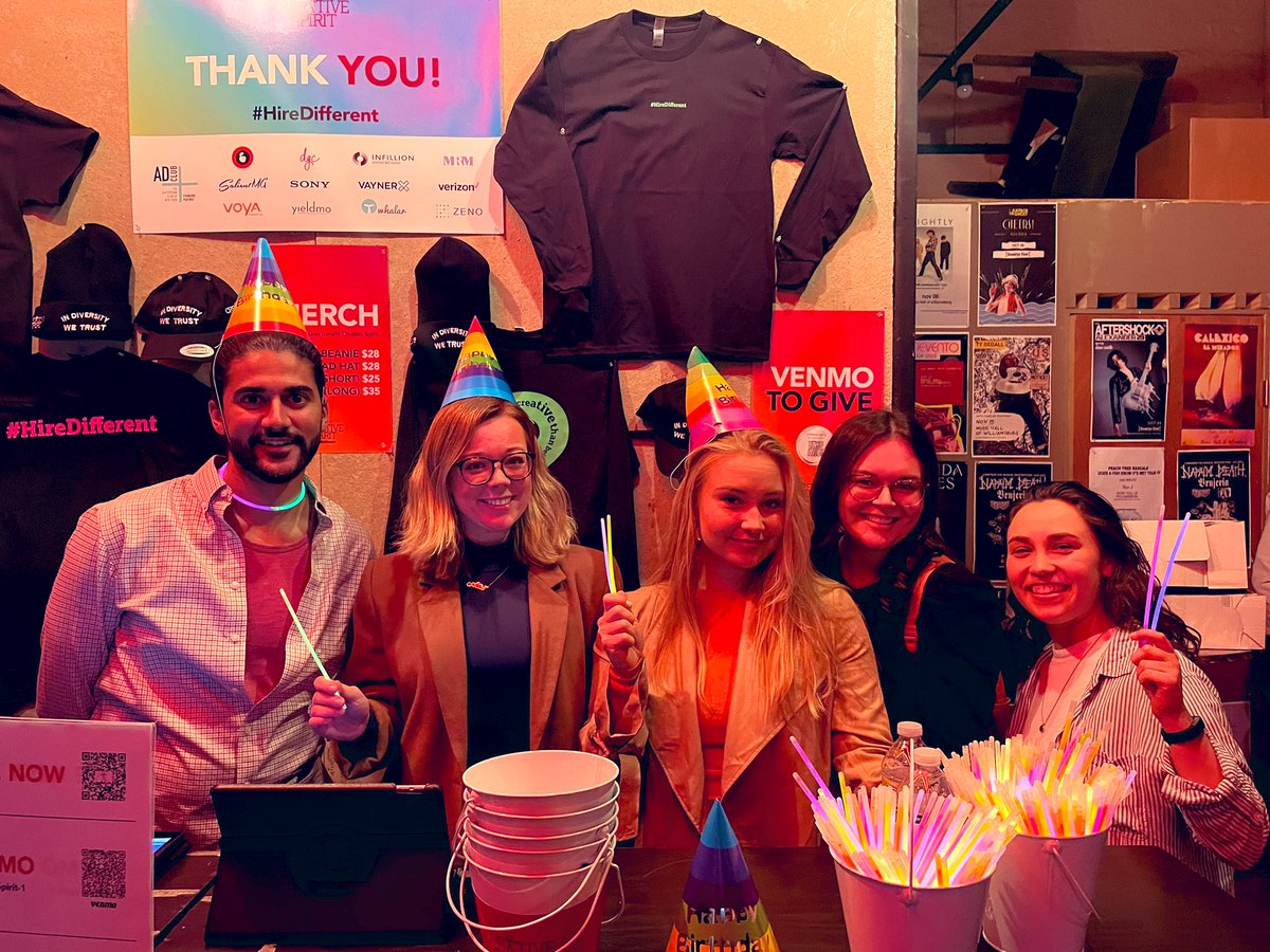 laurelrossi2's tweet photo. What a crew! Love our @hiredifferent team! Celebrating them and all of our #CreativeSpirit family tonight! 
#AWNewYork https://t.co/9UPXPEWM7g