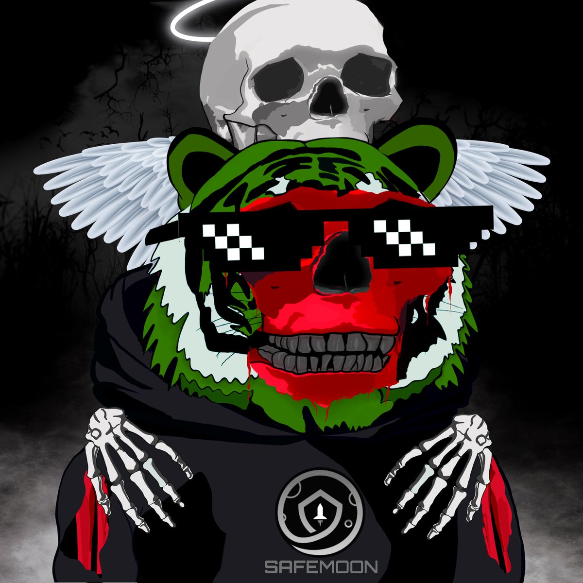 NewFacedTigers's tweet photo. To celebrate @hodooi integrating $SFM payments on their platform TNFTC have minted something scary! π―π
With a planned giveaway set for Halloween with Merch, NFT Posters, and $HOD giveaways! π₯
All NFTs are $20 BUSD or $SFM equivalent.
#SafeMoon #SafeMoonArmy #SFMArmy #SFM https://t.co/aTEpauKig8