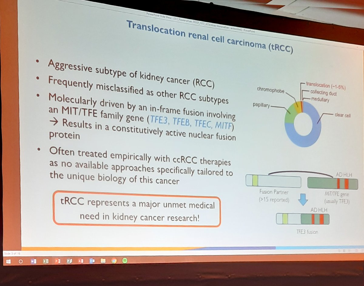.@srviswanathan shares progress on his research into the understudied, rare and aggressive subtype of kidney cancer: translocation renal cell carcinoma #CSDAandPSF