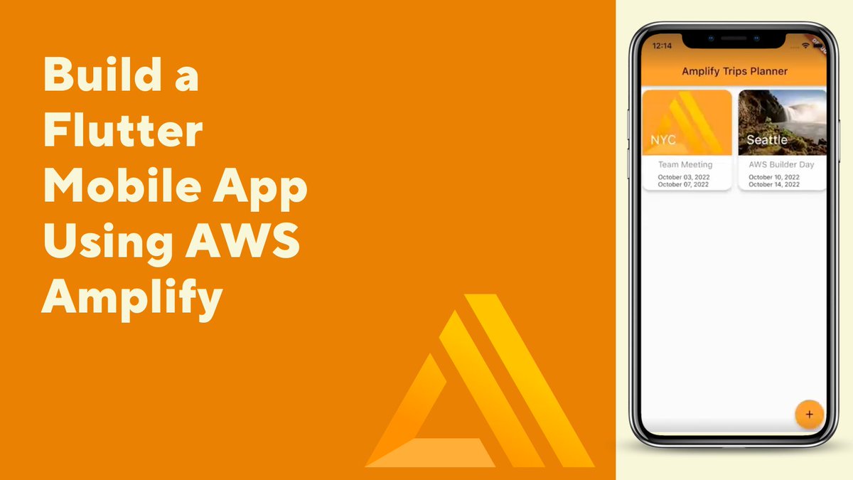 AWSAmplify's tweet image. 🚀️ New Guide 🚀️

Build a trip planner mobile app using Flutter &amp;amp; Amplify!

In this tutorial, you&apos;ll learn :

🌟 Setting up the App backend
🌟 Setup Authentication with our Authenticator UI
🌟 Offline-first CRUD with DataStore
🌟 Uploading images to S3

go.aws/3DavSL9