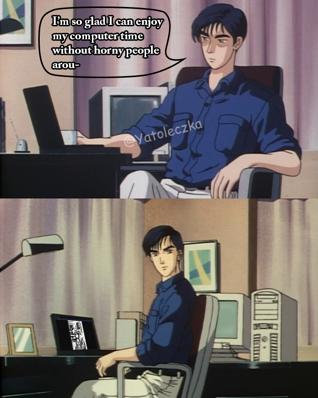 Yatoleczka's tweet image. For fuck sake! Not even a minute of peace, God damn it!
#initialdmemes #initialdmeme #initialdworld #initialdfans #InitialD #memes