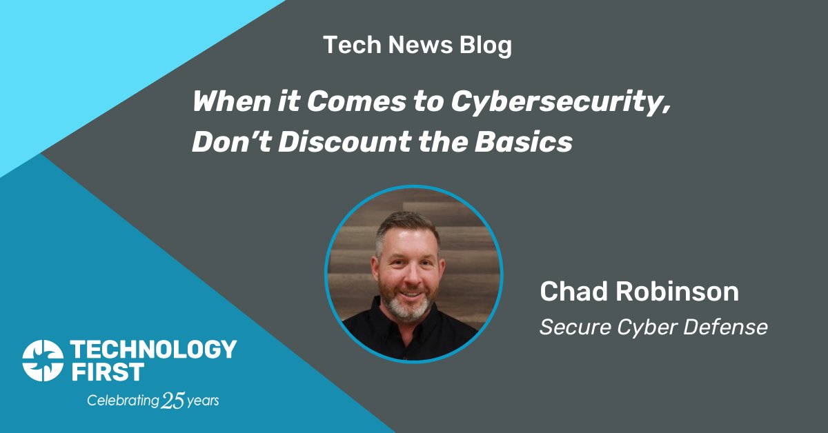 Chad Robinson helps us focus on the basics for  #cybersecurityawarenessmonth. 

Check out this reminder: ow.ly/IOSQ50LgT0u

#UniteDaytonTech #cybersecurity #peopleprocessestechnology

@secdefllc