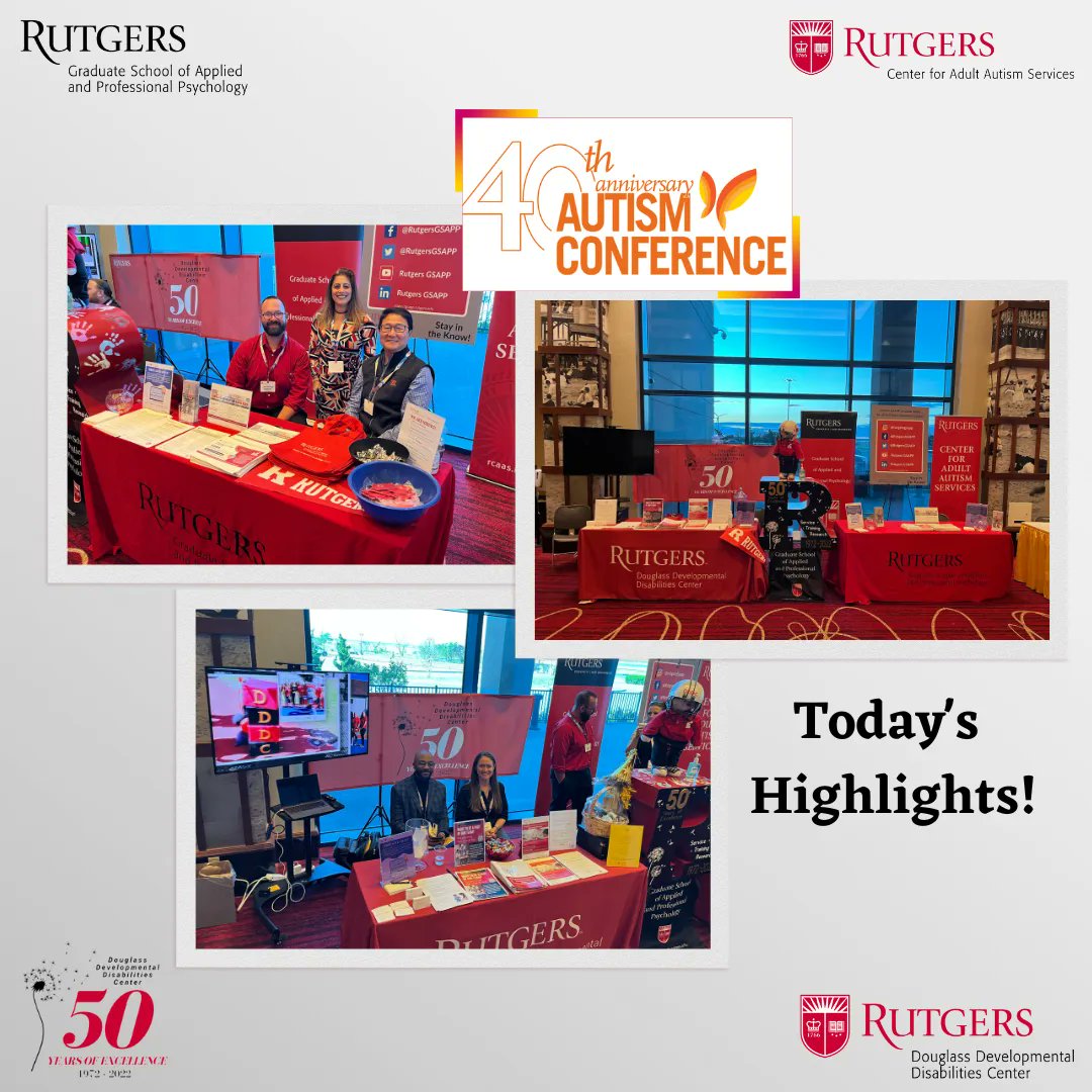 RutgersGSAPP's tweet photo. Visit us tomorrow, October 21st, at the #AutismNJ Conference, exhibit booths 57&58!
#GSAPP #DDDC #RCAAS #AppliedPsych #ABA https://t.co/qoCcRj5a29