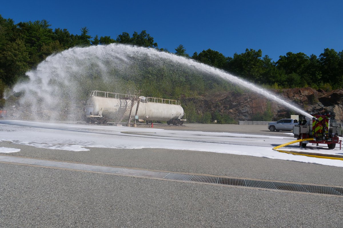 The Massachusetts Firefighting Academy recently welcomed Jim Cottrell to train firefighters on #FluorineFreeFoam (#F3), which does not contain #PFAS chemicals. Participants learned techniques for its application, its limitations, and the equipment needed to use properly.