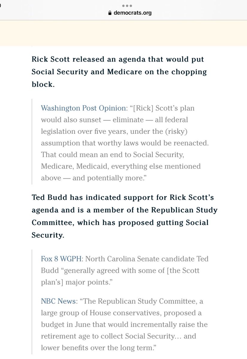 axidentaliberal's tweet photo. North Carolinians should elect @CheriBeasleyNC because she will protect their Social Security benefits and the right to choose

Whereas Ted Budd will try to take it all away https://t.co/4WOJte4FaE