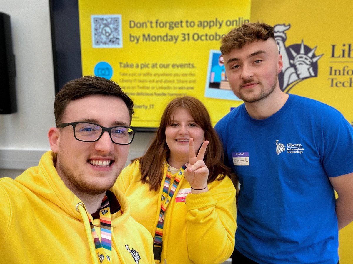 JohnyMurray's tweet photo. What a day at @Liberty_IT!
β
Visited our Dublin office, lots of catching up!
β
Met loads of awesome folks from @QCSQUB at our student Watch Party.
β
Final day of the @WorkAtLiberty #IgniteHackathon - with 65 LIT team mates taking part, and LIT winning 4 out of the 5 prizes π https://t.co/poEtZ1pSpX