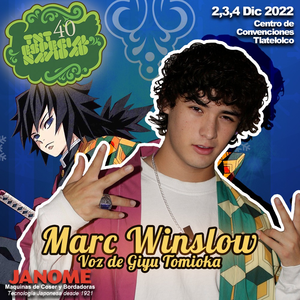 🌊 El actor y director de doblaje <a href="/MarcWinslow/">Marc Winslow</a> voz de Giyu Tomioka estará en #ExpoTNT 💙 
Boletos a la venta:
🔗 bit.ly/3zgOEiP

Expo TNT 40, el 2, 3 y 4 de Diciembre de 2022. Centro de Convenciones Tlatelolco, Ciudad de México.

 #TNT40 #EXPOTNT40 #Cosplay #doblaje