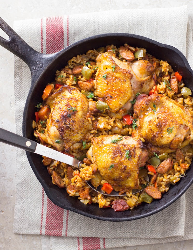 JillSHough's tweet photo. #Jambalaya #Chicken in a #Skillet! It's chicken braised with #andouille #sausage, #peppers, #onion, #rice, and #spices! But there's only one place to get the #recipe—my mini e- #cookbook "Finger Lickin' Chicken." Get yours at https://t.co/tyudKESUu1. #recipes #chickendinner https://t.co/LPl1o1k6bk