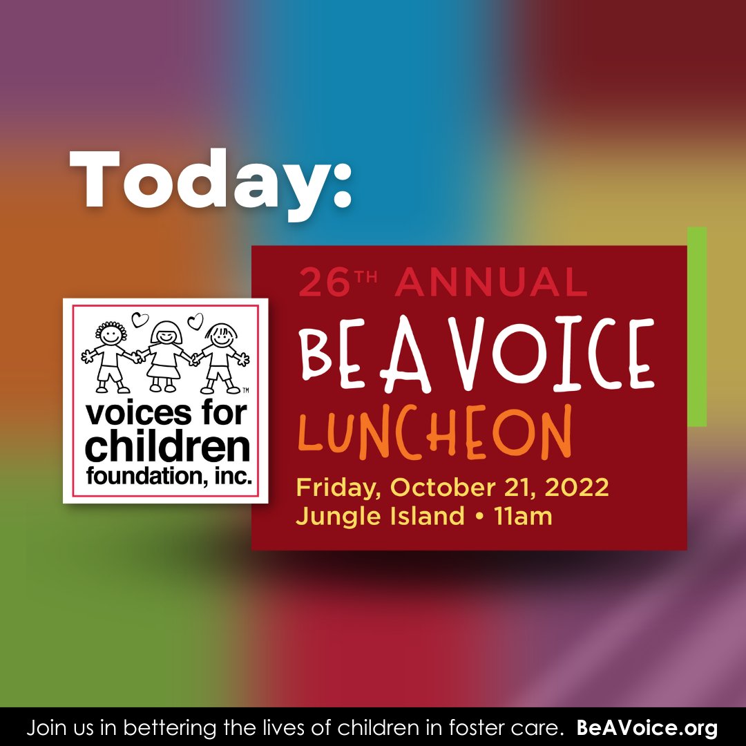 2022 #BeAVoice Luncheon, presented by @StearnsWeaver, is today! We are honored by the community's support in making this a sold-out event. Thank you to all our sponsors and supporters for serving as the safety net for children in foster care. #ImprovingFosterCare