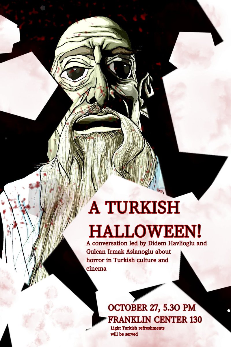 Looking for plans to kick off your Halloweekend? Stop by Franklin Center room 130 on Thursday, October 27 at 5:30 for a Turkish Halloween. See you there!