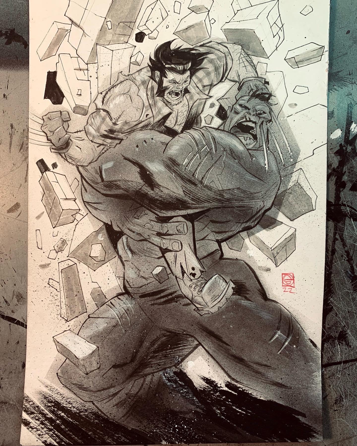 Stephen Green on Twitter "Wolverine commission, 6x9in. https//t.co