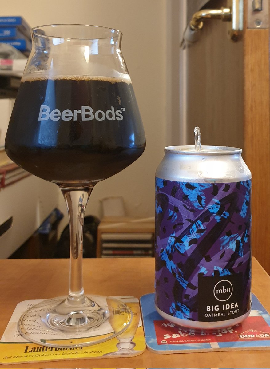 Glad to see plenty of other #beerbods tonight, keeping the dream alive. This is a fabulous oatmeal stout by @mobberleybeer with hints of dark chocolate and burnt toast. Perfect as the nights draw in. 8.5/10. Cheers <a href="/BeerBods/">BeerBods</a>
