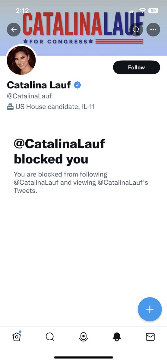 john_tabacsko's tweet photo. @CatalinaLauf @Foster4Congress And now she has blocked me. Shocking. What a ❄️❄️ https://t.co/ccQxqTkBtu