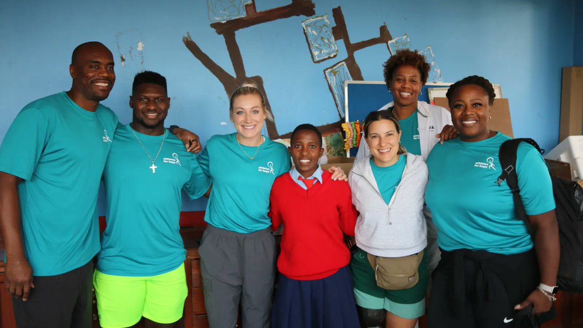 Our team had a great first day at the #Orkeeswa school in Tanzania!

After a mental health session for the students, the team enjoyed lunch with their new friends before the first of many sports clinics🏀🇹🇿 

Send the team warm wishes below!