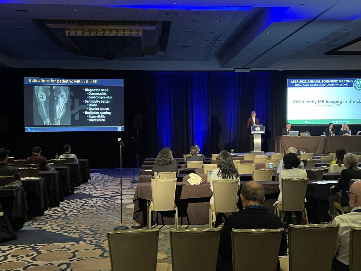 Excellent lecture by <a href="/CHOPRadiology/">CHOP Radiology</a> phenom @slkaplanmd on strategies for success in emergency pediatric MRI at #ASER2022 #pedsrad