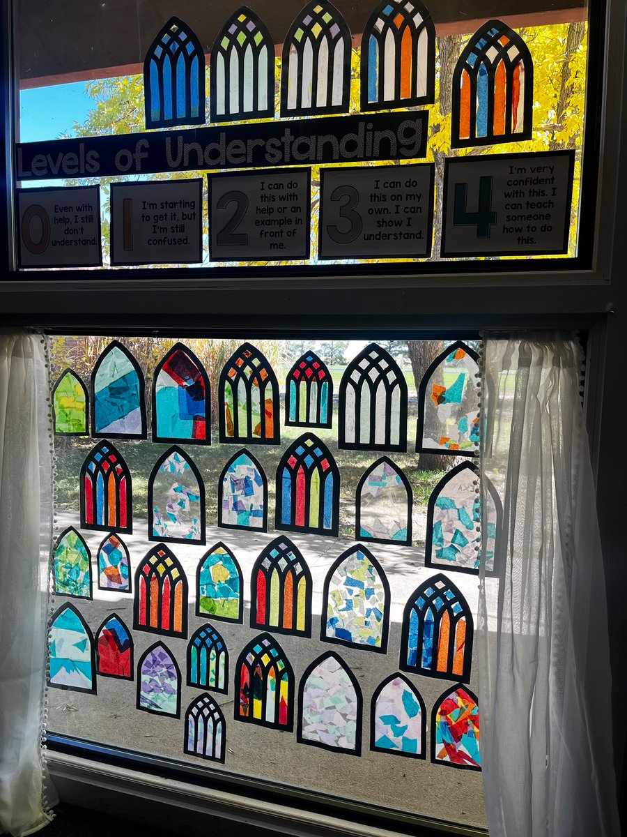 Through our new CKLA reading curriculum, 4th graders have been learning about life during the Middle Ages. As an extension of their reading, they got to make a unique coat of arms, knight masks and stained glass windows.
