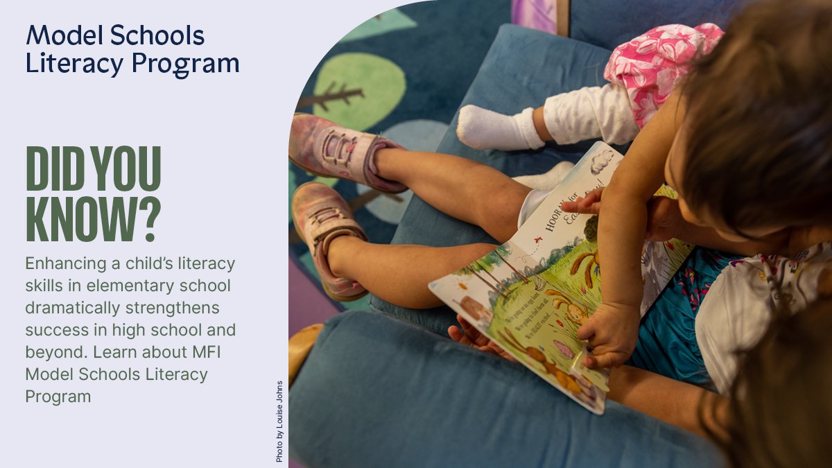 Did you know? Enhancing a child’s literacy skills in elementary school dramatically strengthens success in high school and beyond. Learn about the MFI Model Schools Literacy Program: modelschools.themfi.ca